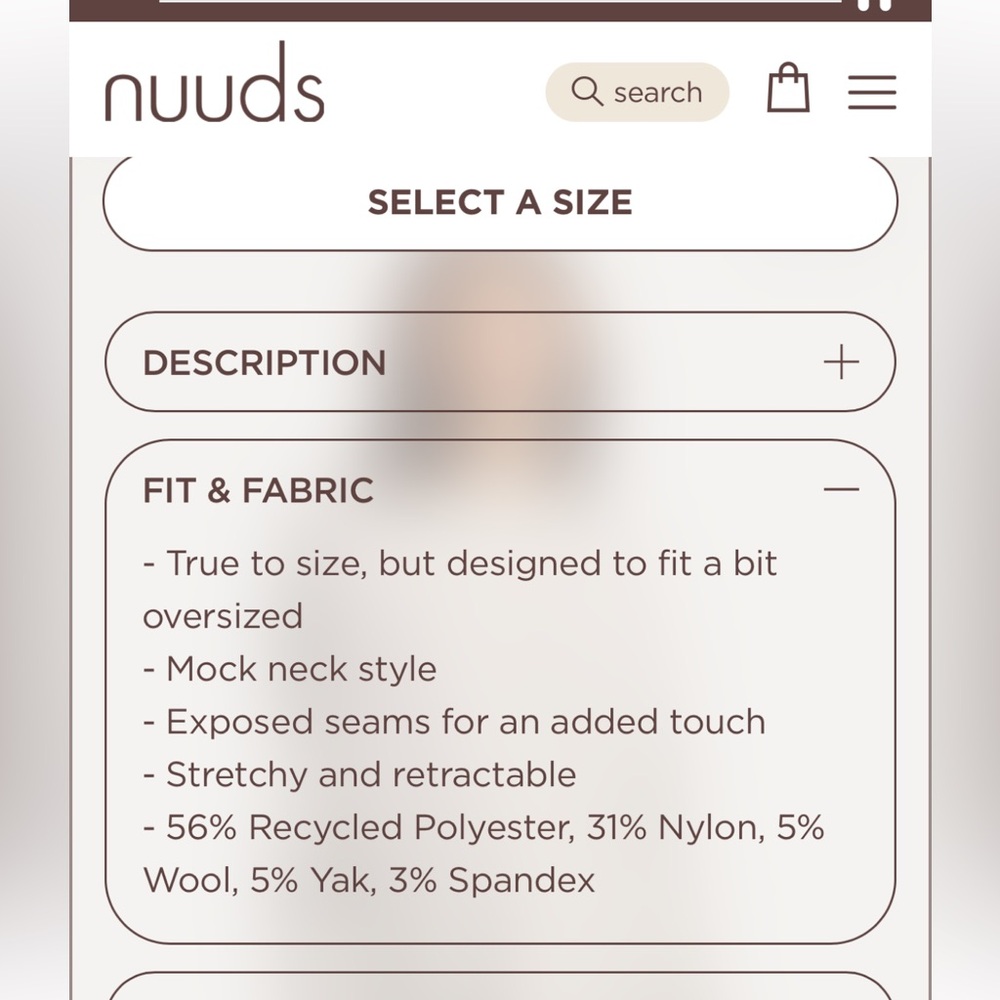 Nuuds Cozy Knit Mock Neck size L charcoal grey - Picture 13 of 14